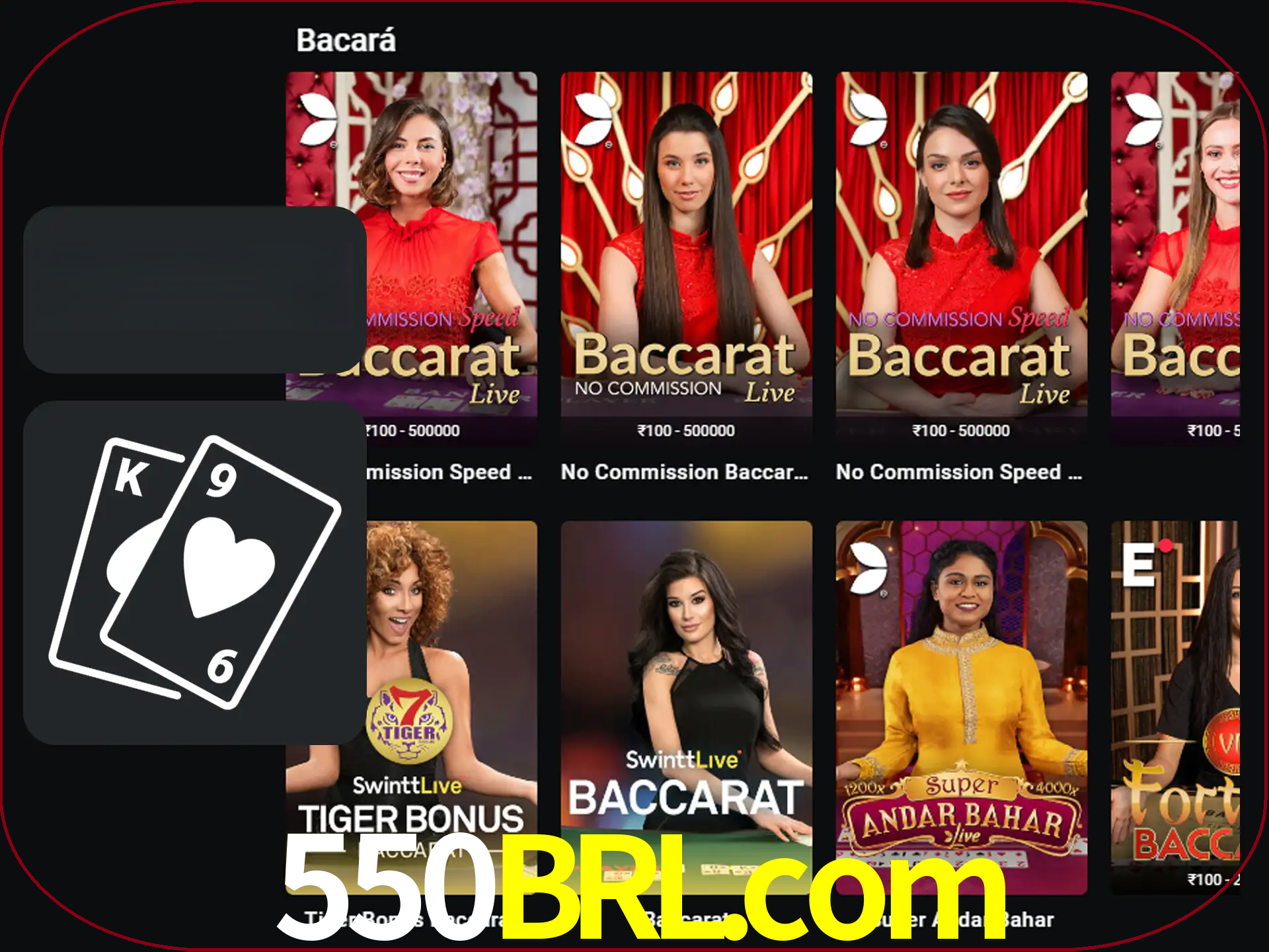 Ganhe muito dinheiro jogando jogos de bacará.